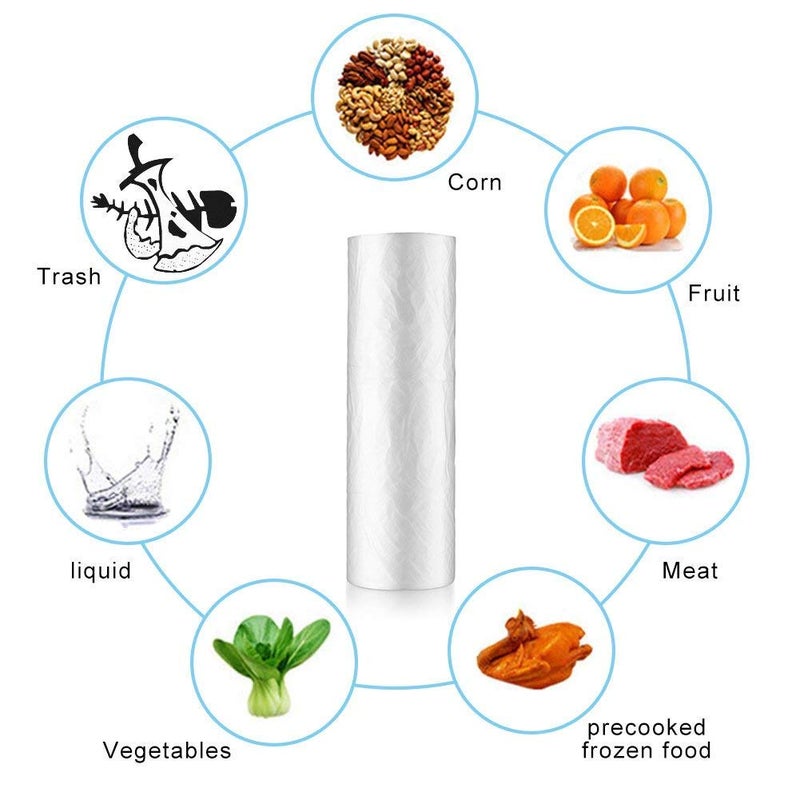 RBHK 16" X 20" Plastic Produce Bags on a Roll, Food Storage Clear Bags, Trash Bags, One Roll 350 Bags - Image 2